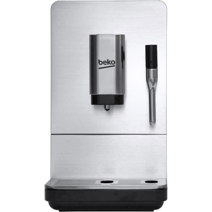 Beko CEG5311X Machine expresso broyeur automatique Ultra compact - 1350 W / 15 bars - Noir / Inox