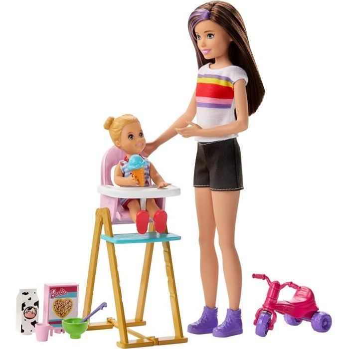 BARBIE Skipper baby-sitter Heure du Repas