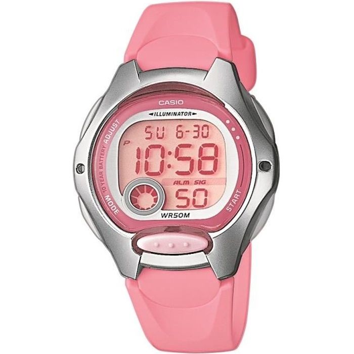 CASIO Montre Kids LW-200-4BVEF - Fille - Rose - 5 bars