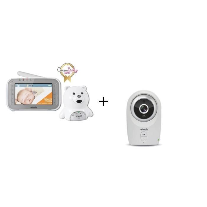 VTECH - Babyphone Vidéo XL Ourson - BM4200 et caméra supplémentaire