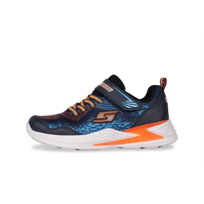 SKECHERS Baskets Erupters III Derlo - Enfant Fille - Bleu et Noir - Tige athlétique en mesh - Fermeture latérale à boucles
