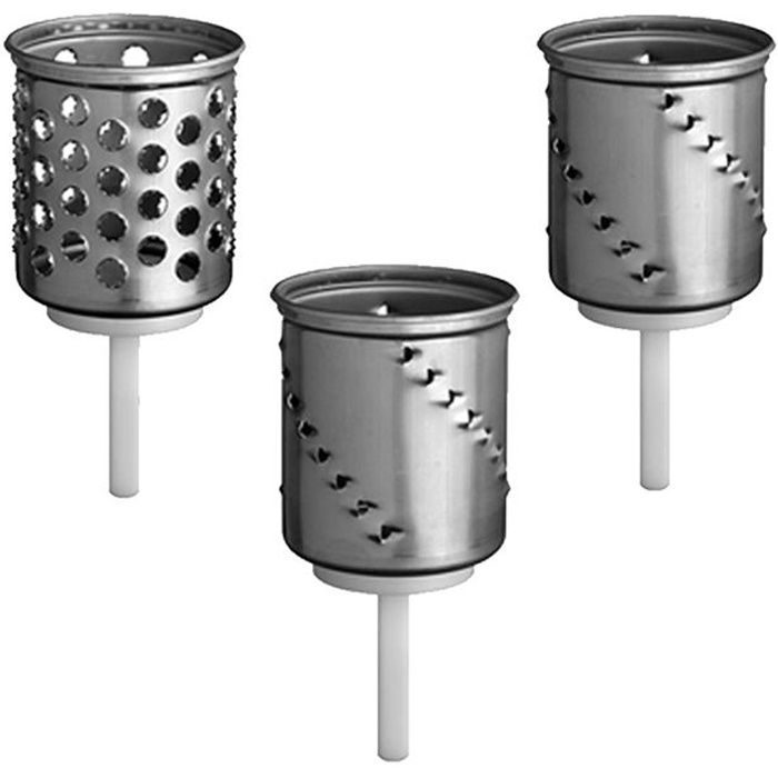 KITCHENAID Accessoires 5KSMEMVSC Set de 3 cylindres à râper pour robot pâtissier KITCHENAID