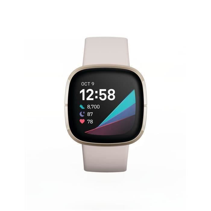 FITBIT Sense - Montre connectée - Lunar Blanc