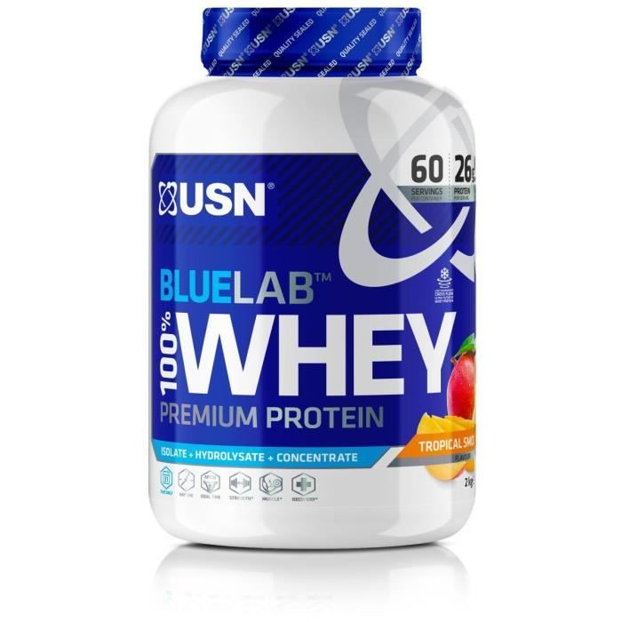 USN Protéines Blue Lab 100% Whey - Tropical Smoothie - 2 kg