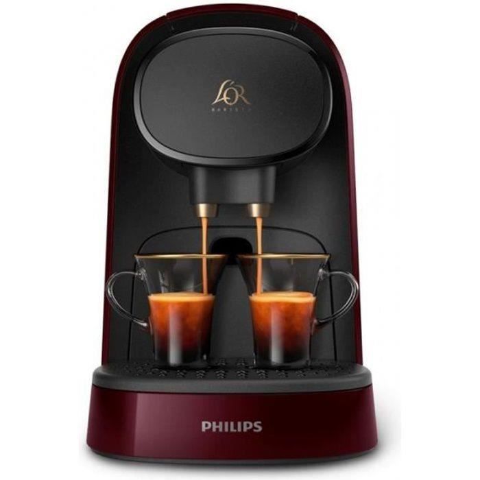 Machine à Café Capsule Double Espresso Philips L'or Barista Lm8012/80 Rouge Velour + 9 Capsules