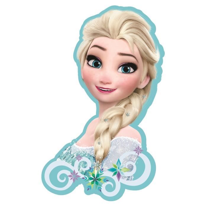 FROZEN Coussin imprimé 3D - 36 x 6 cm - Bleu