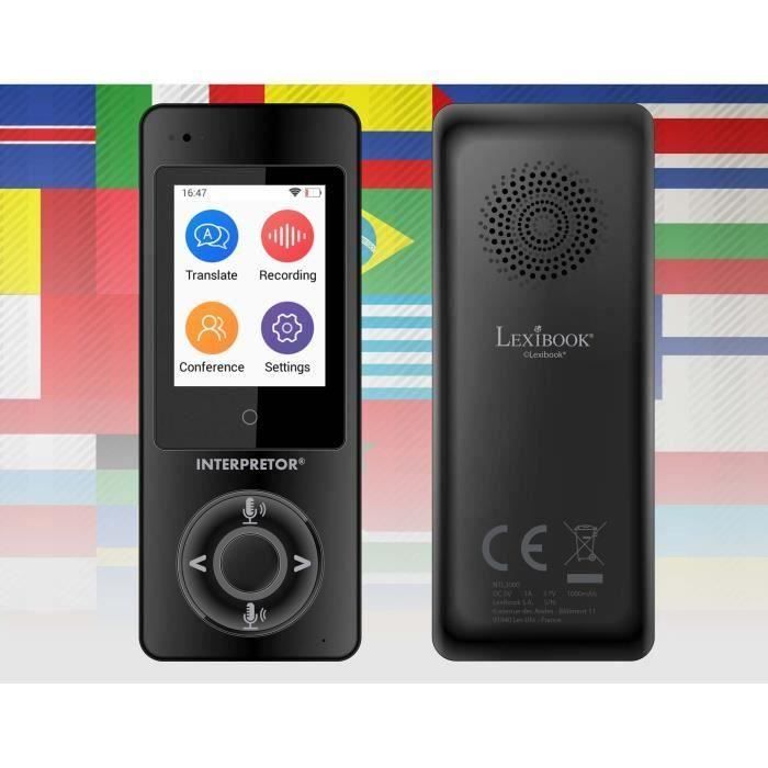 LEXIBOOK Interpreteror® Vocal Translator Instant Intelligence Base - 45 langues