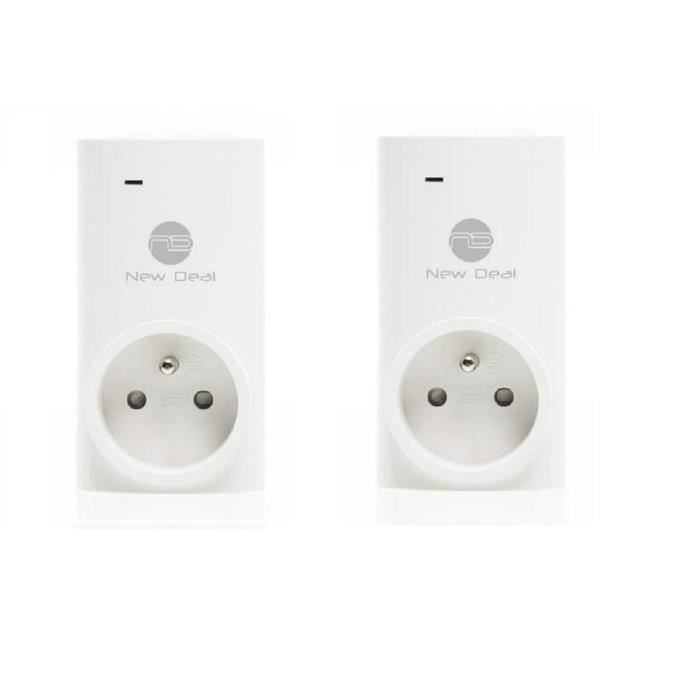 NEW DEAL Pack de 2 prises connectées SPECO+ FR WiFi contrôlable à distance