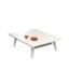 Oslo Table Basse Double Plateaux L89 Cm Blanc Achat Vente