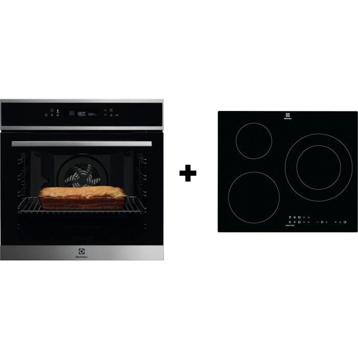 ELECTROLUX - EOF7P00X0 - Four SurroundCook® - 72L - Pyrolyse - A+ - Inox + Plaque de cuisson induction - 3 zones - 7350 W