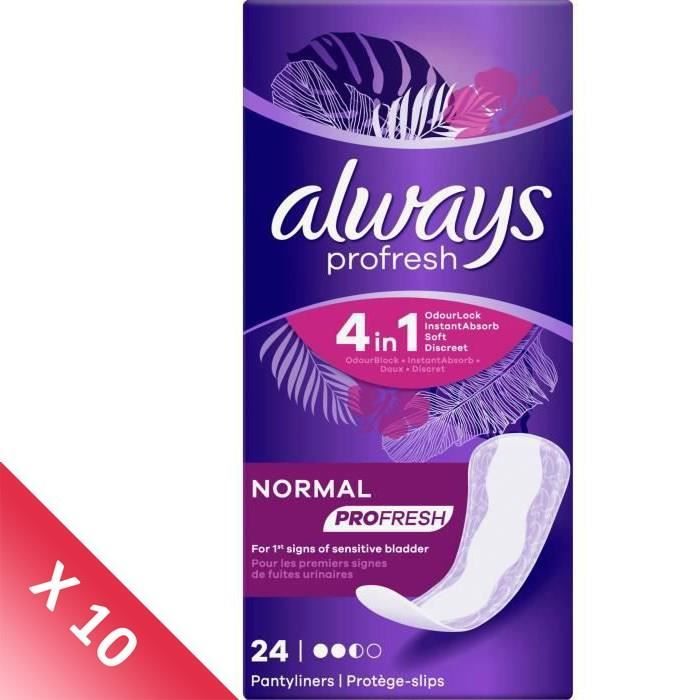 ALWAYS Protège-slips Profresh Normal - Lot de 10 x 24 = 240 protège-slips