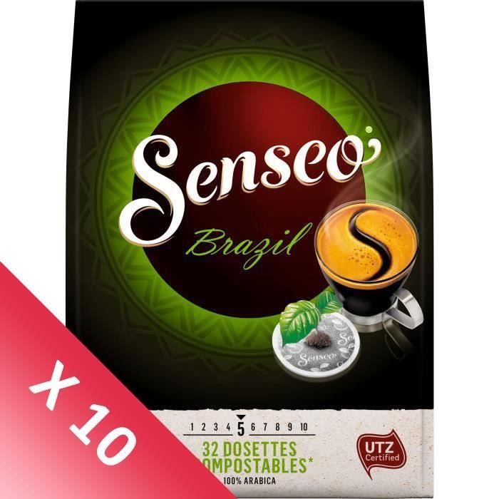 SENSEO Café Dosettes Brazil - Lot de 10 x 32 dosettes