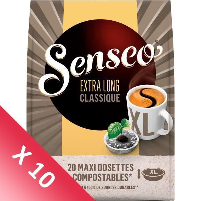 SENSEO Café Dosettes Extra Long Classique - Lot de 10 x 20 dosettes