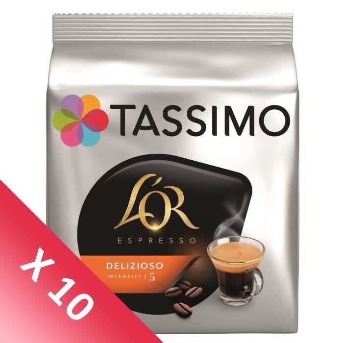 L'OR ESPRESSO TASSIMO Café Dosettes Delizioso - Lot de 10 x 16 dosettes