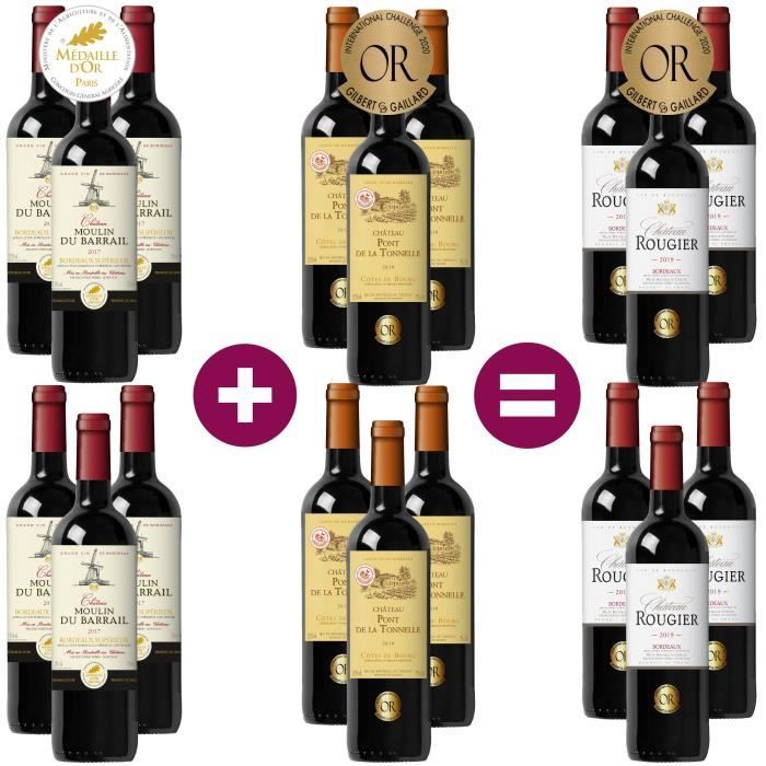 12 = 18 Bordeaux et Côtes de Bourg Médaille Or