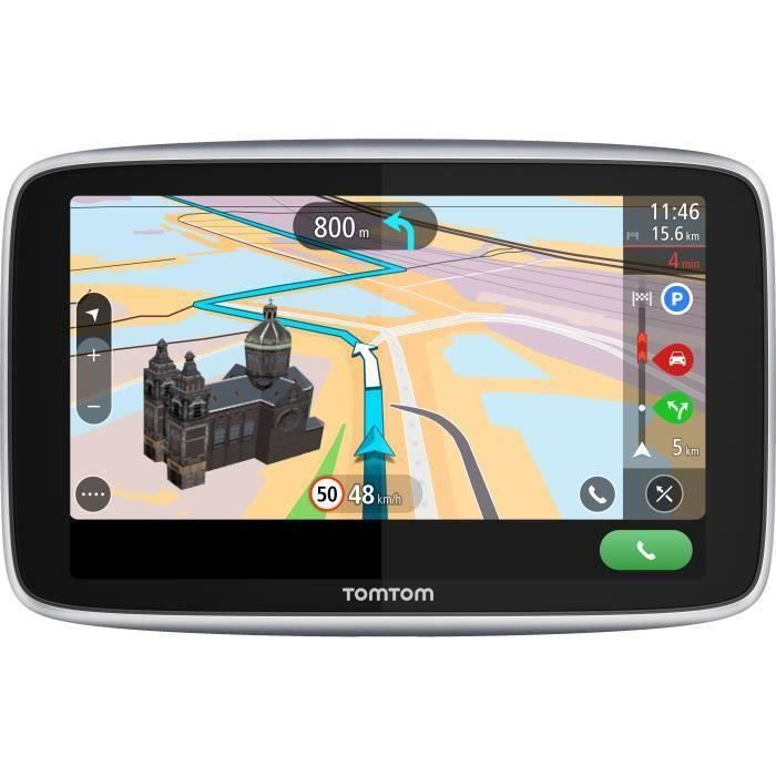 TomTom GO Premium 6'' - GPS auto 6 pouces, cartographie monde 152 pays, carte SIM intégrée, technologie IFTTT