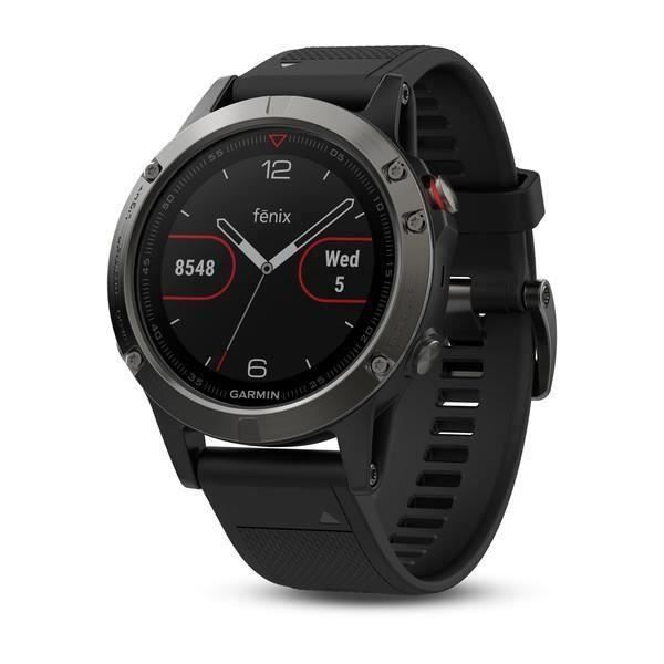 GARMIN Montre GPS Fenix 5 - 10 ATM - Noir et Gris - Mixte