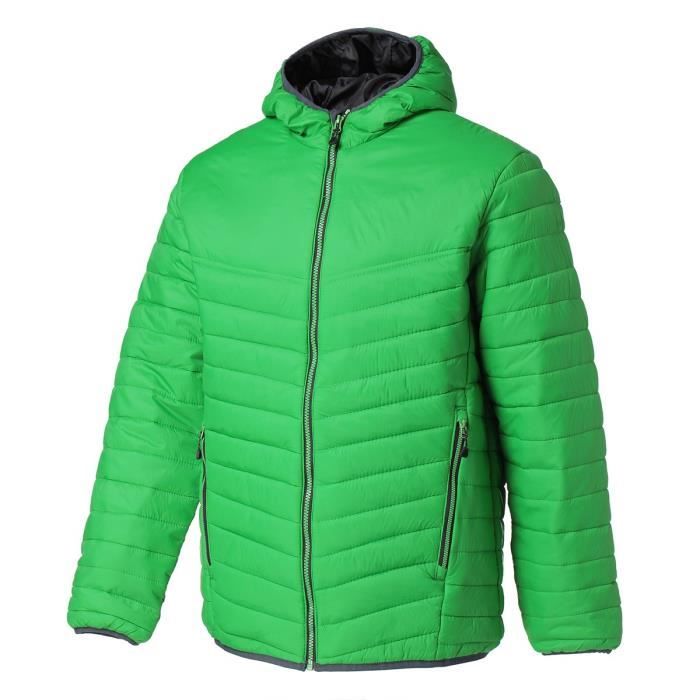 REGATTA Doudoune avec capuche, déperlante, isolation thermique warmloft 140g/m² - Vert et noir