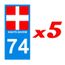 STICKZIF SR34-1 2 Adh/ésif Autocollants R/égion D/épartement 34 H/érault Set de 2