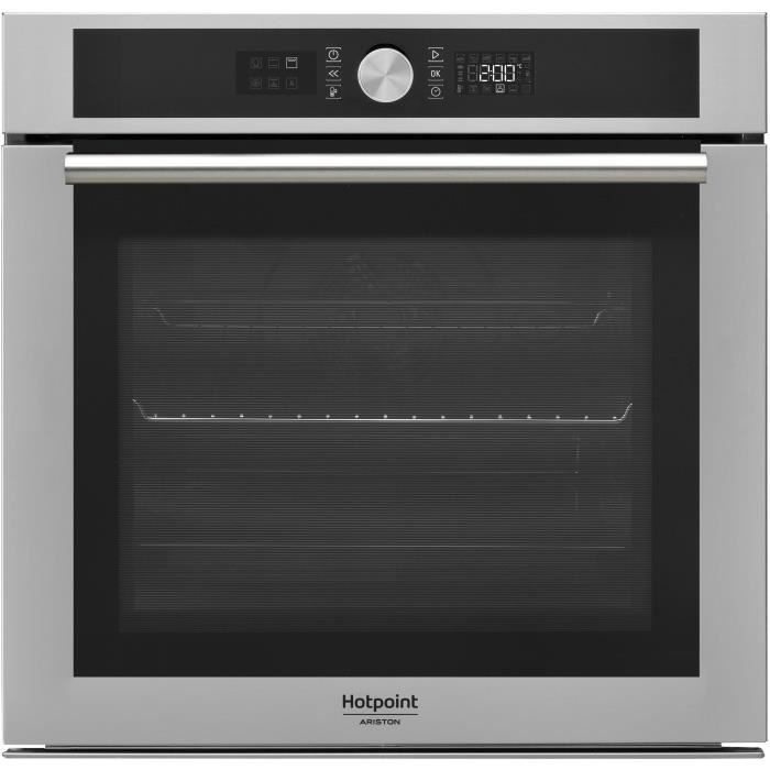 HOTPOINT FI4 871 P IX - Four électrique encastrable multifonction chaleur pulsée - 71L - Pyrolyse - A+ - Porte froide - Inox