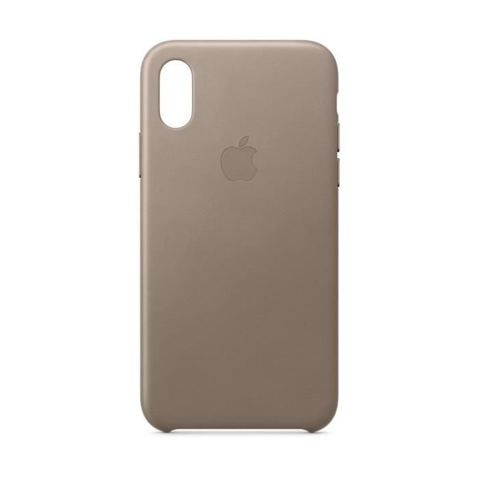 iPhone XS Étui en cuir - Taupe