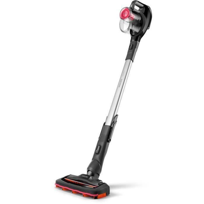 PHILIPS FC6722/01 SPEEDPRO Aspirateur balai sans fil - 18 V - 30 min d'autonomie - Brosse aspiration 180° - Noir