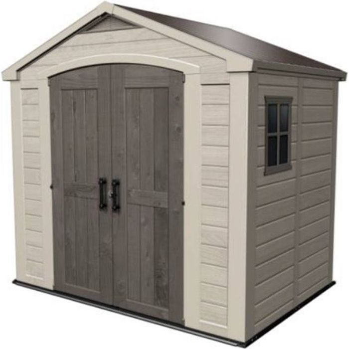 KETER Abri de jardin en résine - 4,7m² - Marron et beige
