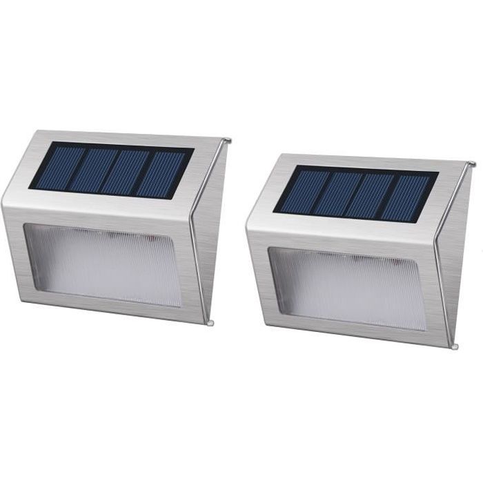 2 Pack 60LED Eclairage S Kilponen Lampe Solaire Extérieur 270° Version Cristal