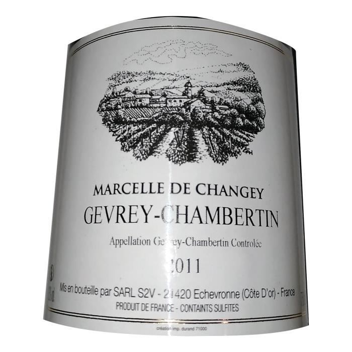 Marcelle de Changey 2011 Gevrey Chambertin - Vin rouge de Bourgogne