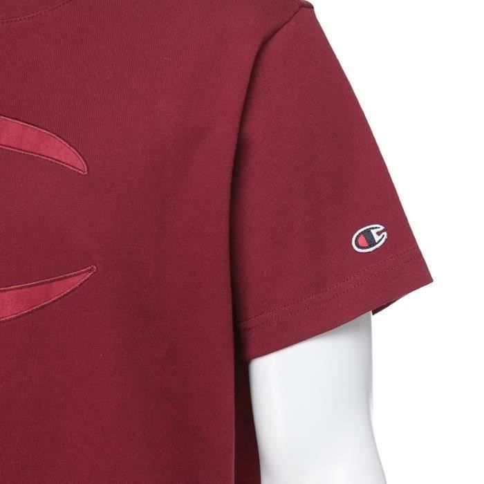 CHAMPION T-Shirt Rouge Bordeaux Homme