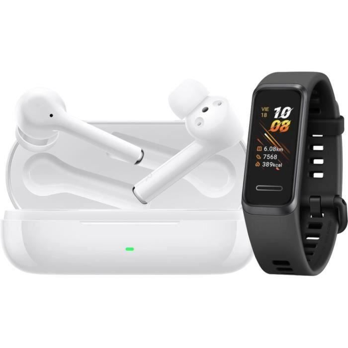 HUAWEI Freebuds 3i Blanc + HUAWEI Band 4 Noir