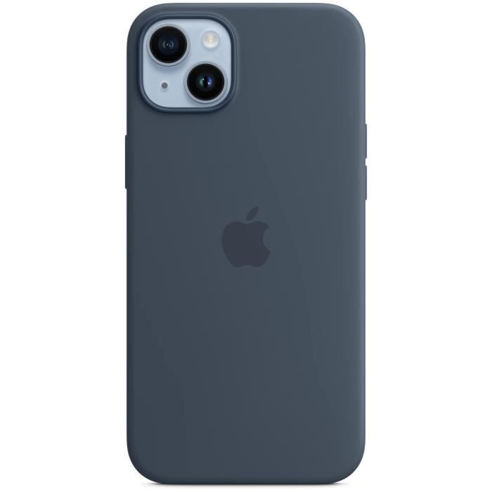 APPLE Coque en silicone pour iPhone 14 Plus avec MagSafe - Bleu orage