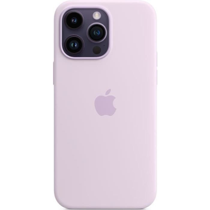 APPLE Coque en silicone pour iPhone 14 Pro Max avec MagSafe - Rose craie
