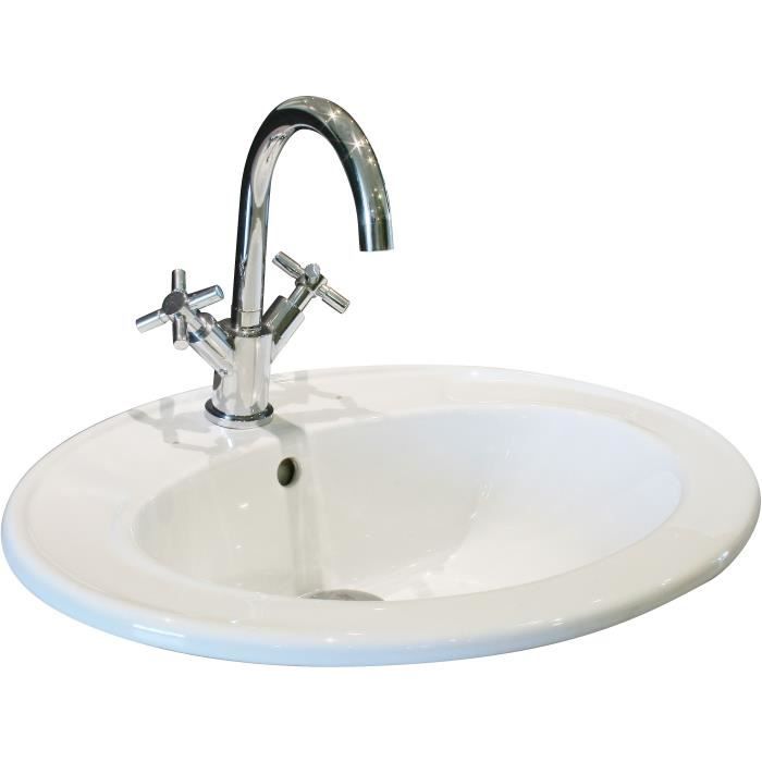 Vasque en porcelaine Zoé Blanc