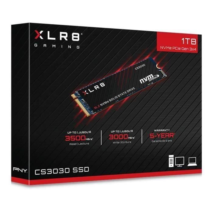 PNY - SSD Interne - CS3030 - 1To - M.2 NVMe (M280CS3030-1TB-RB)