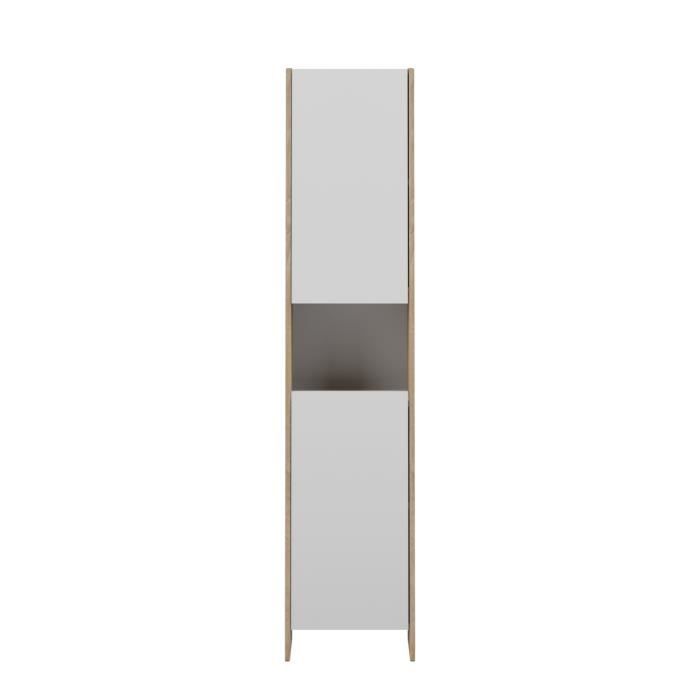 Pure Colonne De Salle De Bain 38 Cm Decor Chene Et Blanc Achat