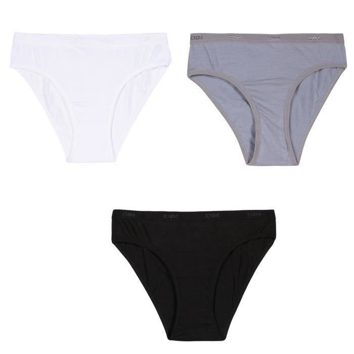 DIM Lot de 3 culottes Blanc Enfant fille Blanc Cdiscount Pr t