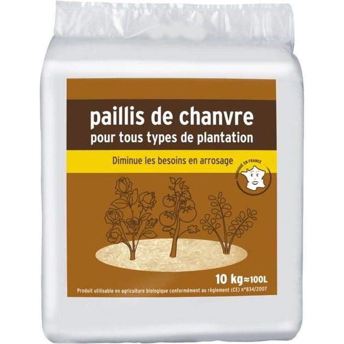 Paillis de chanvre pour tous types de plantation - 10kg