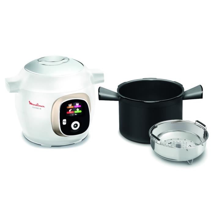 Multicuiseur Intelligent Moulinex Cookeo 6L 1200W Blanc - Plus De 100 Recettes, Neuf Sous Blister
