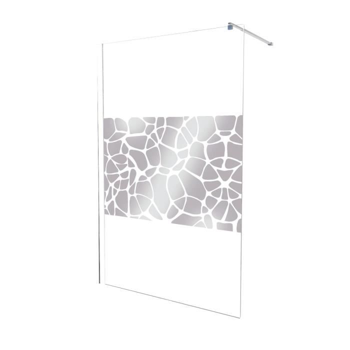 ondee paroi alea serigraphie miroir 120x200x1cm verre trempe transparent cdiscount bricolage