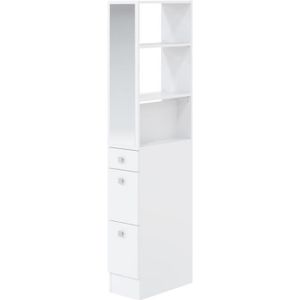 Colonne De Salle De Bain Armoire De Salle De Bain Gris 46x24x116 Cm Bois De Paulownia Achat Vente Colonne Armoire Sdb Colonne De Salle De Bain Cdiscount