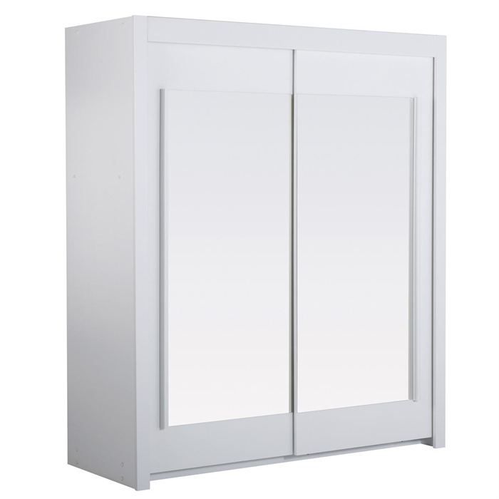 Essentielle Armoire Blanche 2 Portes 2 Etageres Achat Vente