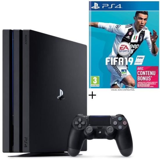 Pack PS4 Pro 1 To Noire + FIFA 19