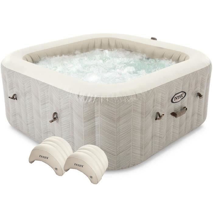 Lot De 2 Appuie-tête Gonflables Intex Pour Spa - Blanc, Ergonomique, 39x30x23 Cm