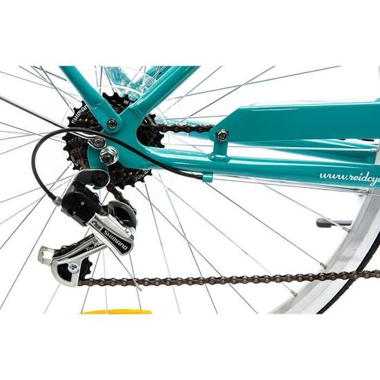 REID Velo ville vintage classic Lite 7 vitesses Femme Bleu aqua Taille Medium Cdiscount Sport
