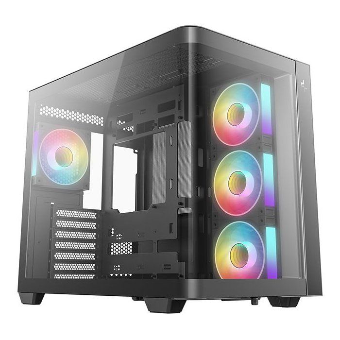 Boîtier PC tour DeepCool CG530U 4F ATX micro ATX ITX 4 ventilateurs 120 mm verre trempé Neuf - vue 8