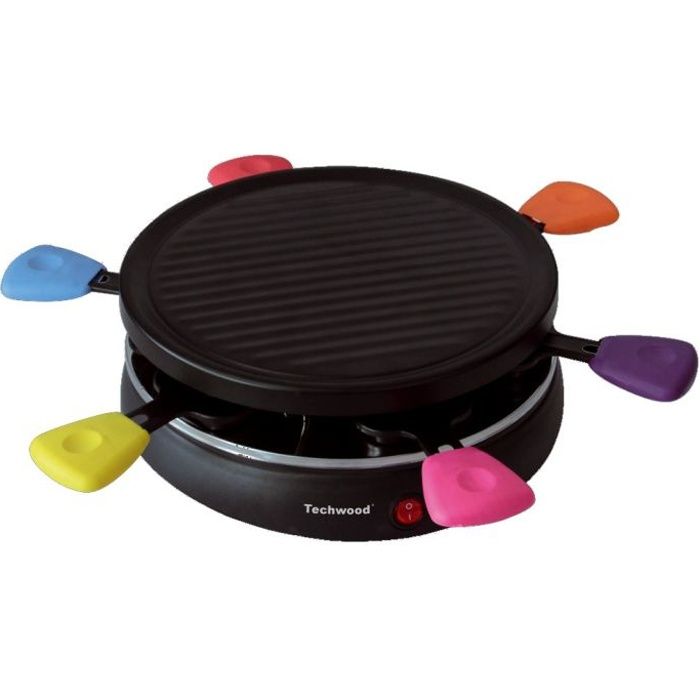 TECHWOOD  TRA62 Appareil &agrave; raclette 6 personnes - Noir 
