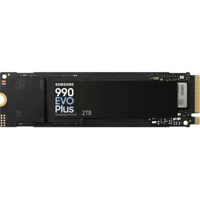 SSD Interne - SAMSUNG - 990 EVO Plus 2 To - NVMe M.2 PCIe 4.0x4 - Vitesse lecture jusquà 7 250 Mo/s