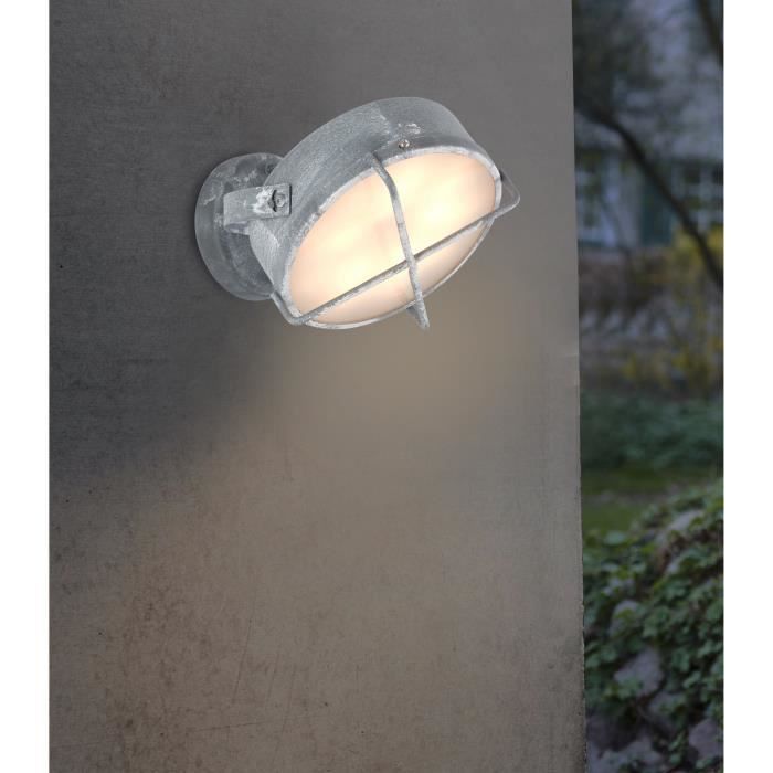 Murale éclairage Luminaire extérieur Lampe D'EXTERIEUR Feu Galvanisé verre 