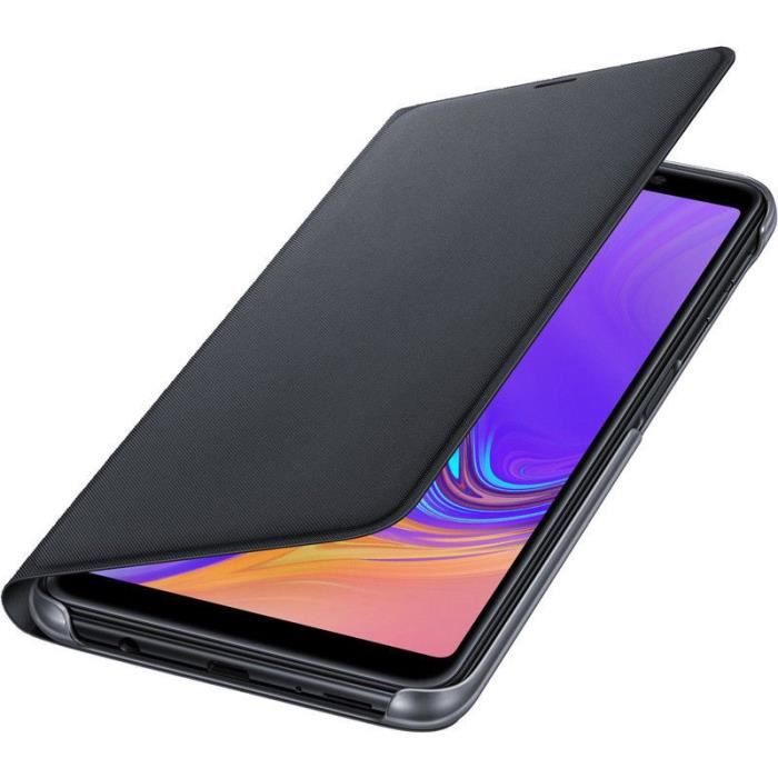 coque ORIGINAL SAMSUNG FLIP LIVRO / portefeuille EF WA750 SAMSUNG GALAXY A7 2018 couleur:doré